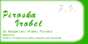 piroska vrobel business card